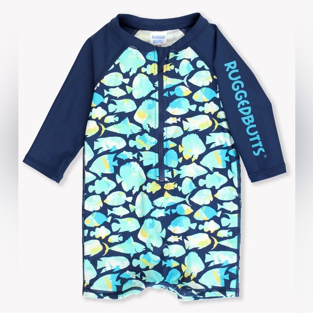 Rugged Butts Long Sleeve One Piece Rashguard Size 0-3M